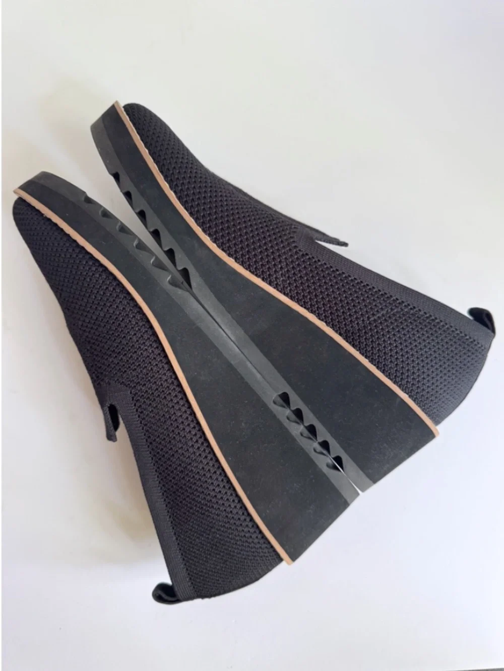 Eileen Fisher Ergos Recycled Stretch Knit Platform Loafer in Black Size 8